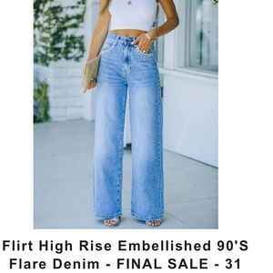 NWT (very) Wide Leg jeans from Vici Collection✨